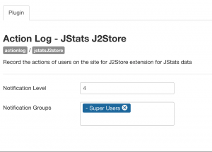 JStats J2Store Action Log - Params